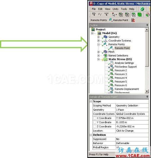 技術(shù)分享 | APDL在ANSYS WORKBENCH MECHANICAL中的應(yīng)用概述 —Remote Points中插入命令ansys培訓課程圖片1