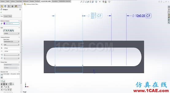 SolidWorks MBD:符合ASME Y14.5-2009標準的連續(xù)特征公差標注solidworks simulation應用技術圖片2