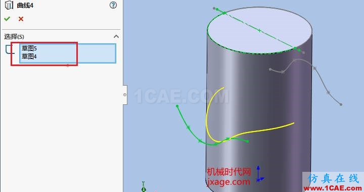 solidworks如何使用投影曲線？solidworks simulation培訓(xùn)教程圖片15