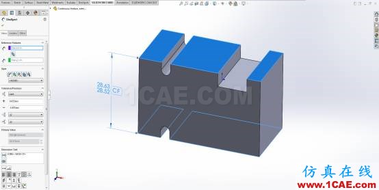 SolidWorks MBD:符合ASME Y14.5-2009標準的連續(xù)特征公差標注solidworks simulation培訓教程圖片5