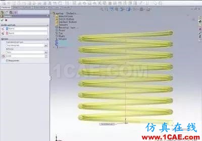 SolidWorks最簡(jiǎn)單的彈簧畫法教程solidworks simulation分析圖片2