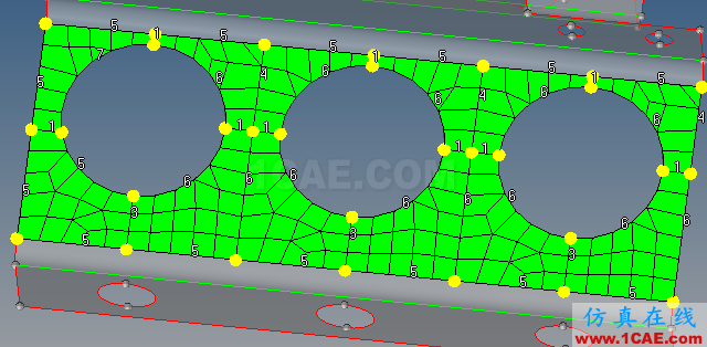 大孔周圍的網(wǎng)格調(diào)整（Hypermesh基礎(chǔ)入門 12）hypermesh培訓(xùn)教程圖片6