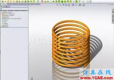 SolidWorks最簡(jiǎn)單的彈簧畫法教程solidworks simulation分析圖片3