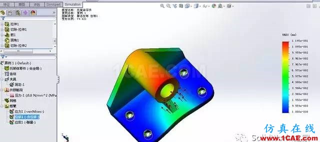 你會用SolidWorks Simulation做應力分析嗎solidworks simulation分析圖片18