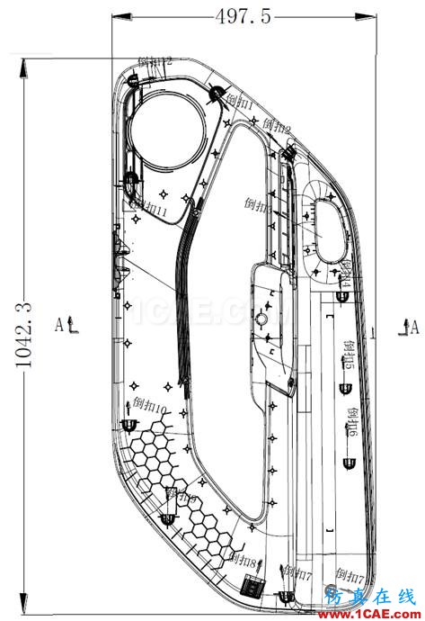 模具設(shè)計經(jīng)典案例:汽車門板下本體模具的設(shè)計機械設(shè)計圖例圖片2