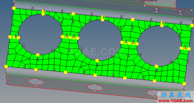大孔周圍的網(wǎng)格調(diào)整（Hypermesh基礎(chǔ)入門 12）hypermesh培訓(xùn)教程圖片7