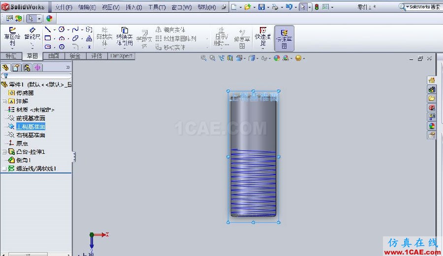 【實用技巧】SOLIDWORKS 螺紋的幾種繪制方法solidworks simulation分析案例圖片10